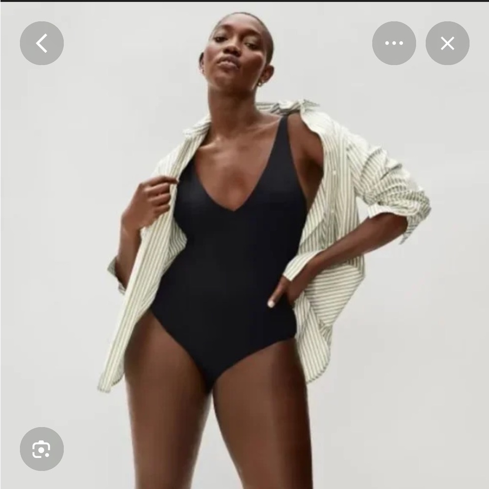 Everlane ReNew One Piece Bathing Suite - Black